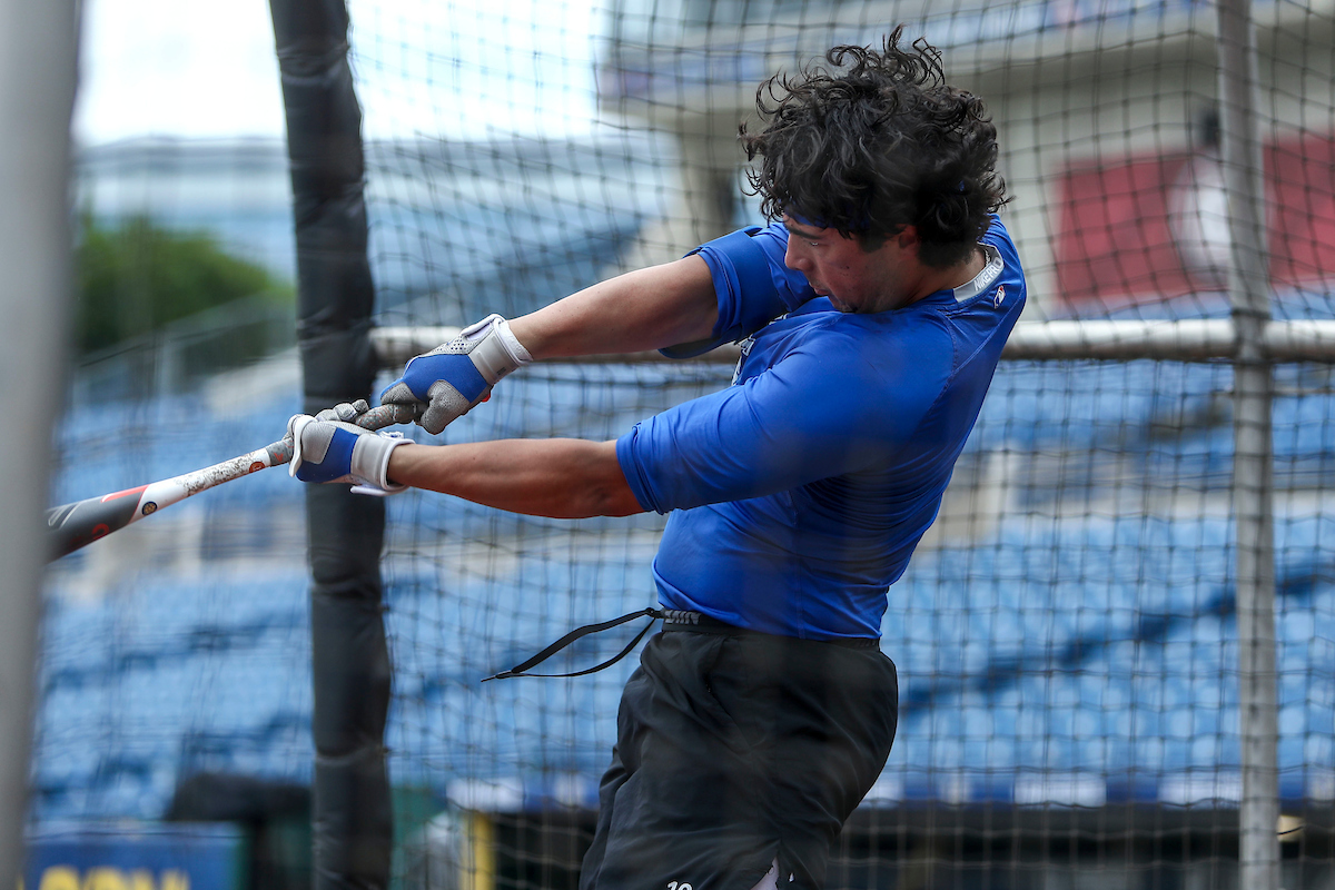 Hunter Jump.Kentucky Baseball Practice at the 2022 SEC Tournament.Photo by Sarah Caputi | UK Athletics