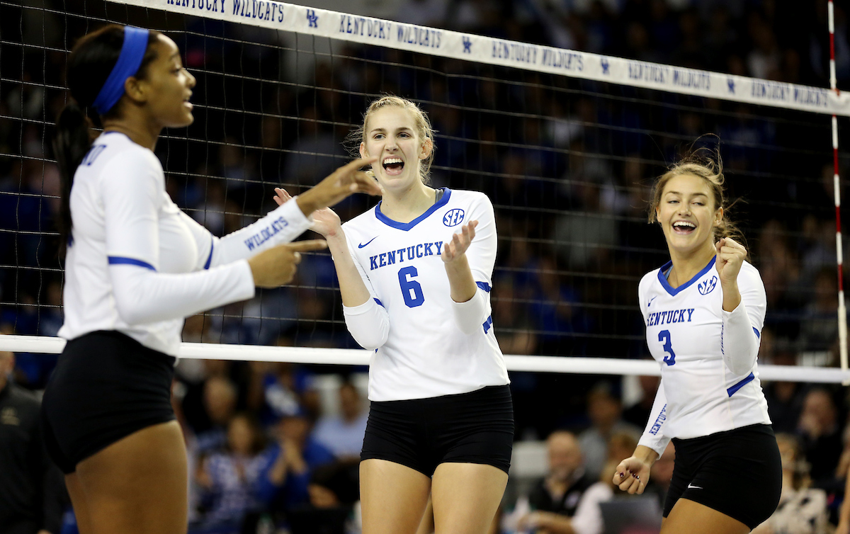 KENDYL PARIS

UK volleyball beats Purdue in the second round of the NCAA Tournament.  

Photo by Britney Howard  | UK Athletics
