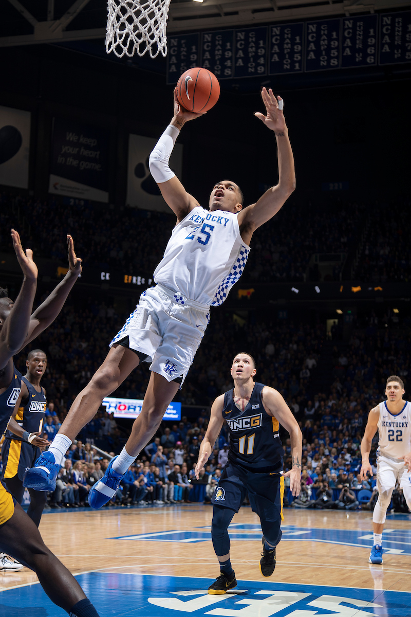 PJ Washington.

Kentucky men's basketball beat UNCG 78-61 on Saturday in Rupp Arena.

Photo by Chet White | UK Athletics