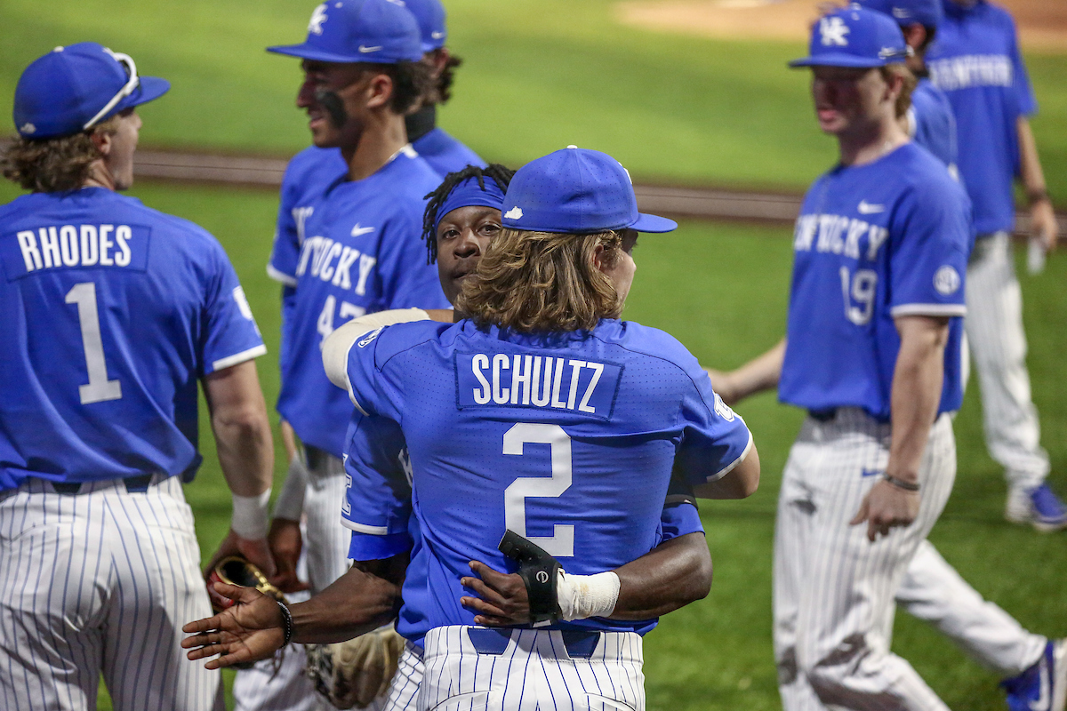 Zeke Lewis and Austin Schultz.

Kentucky beats EKU 7 - 6.

Photo by Sarah Caputi | UK Athletics