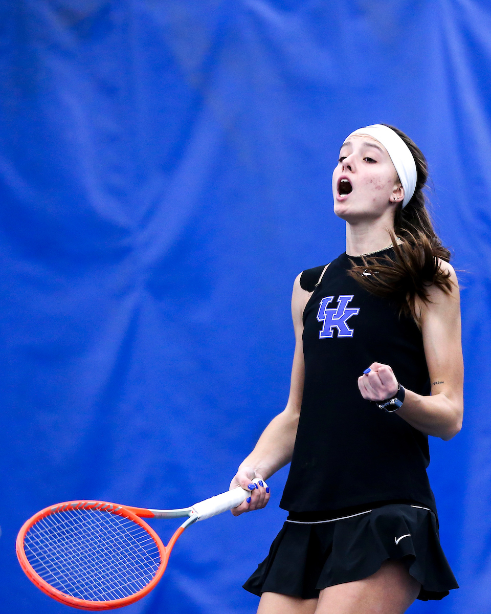 Lidia Gonzalez.

Kentucky beats West Virginia 4-3.

Photo by Grace Bradley | UK Athletics