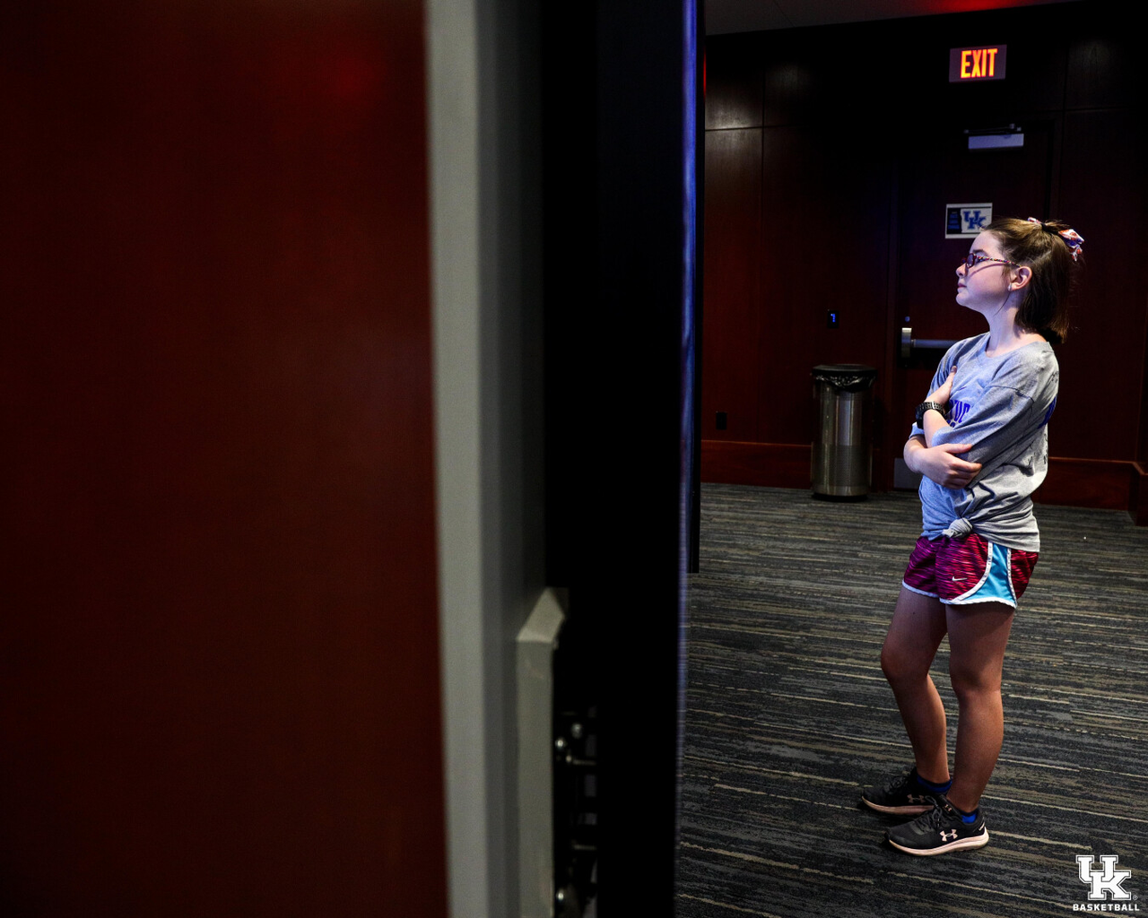 The 2021 Father-Daughter Kentucky men's basketball camp.

Photo by Eddie Justice | UK Athletics