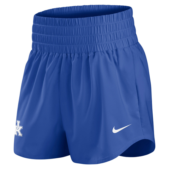 An image of a pair of blue UK athletic shorts