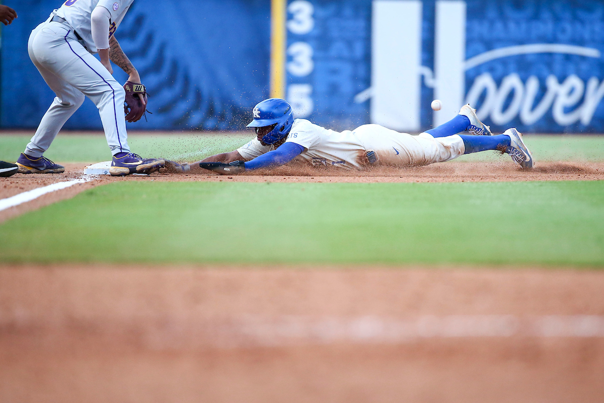 Daniel Harris IV. 

Kentucky defeats LSU 7-2.

Photo by Sarah Caputi | UK Athletics