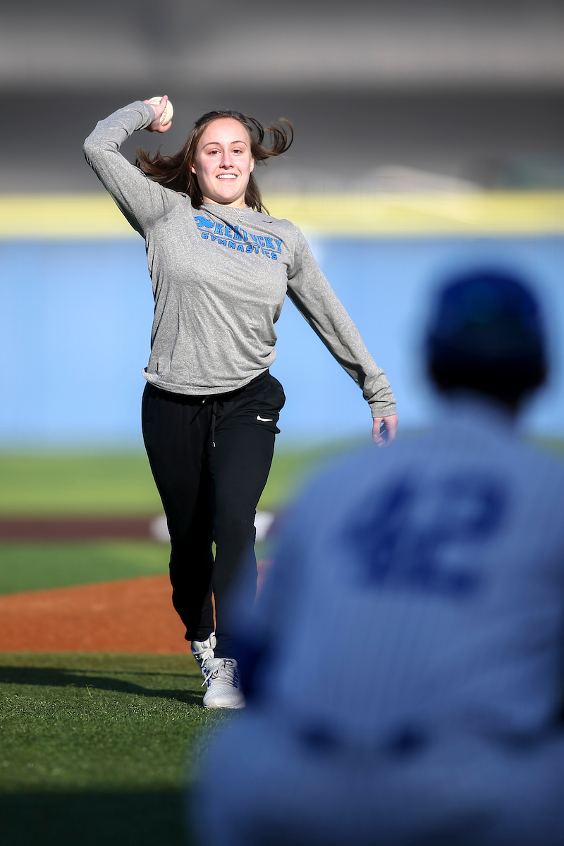 Raena Worley.

Kentucky defeats Dayton 12-1.

Photo by Grace Bradley | UK Athletics