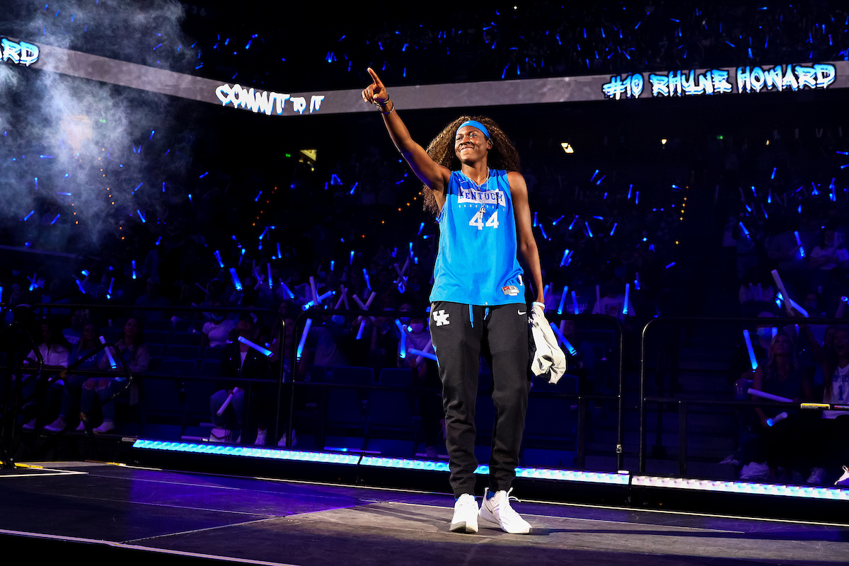 Rhyne Howard. 

Big Blue Madness.

Photo by Eddie Justice | UK Athletics