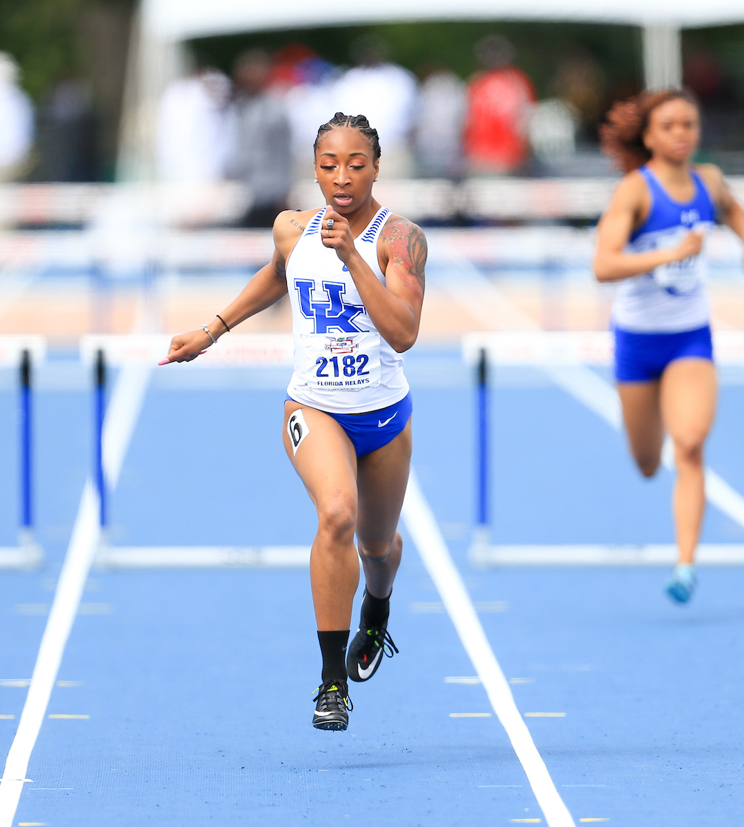 during the Pepsi Florida Relays at James G. Pressly Stadium on Friday, March 29, 2019 in Gainesville, Fla. (Photo by Matt Stamey)
