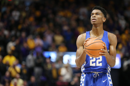 Shai Gilgeous-Alexander.

The University of Kentucky men's basketball team beat LSU 74-71 at the Pete Maravich Assembly Center in Baton Rouge, La., on Wednesday, January 3, 2018.

Photo by Chet White | UK Athletics