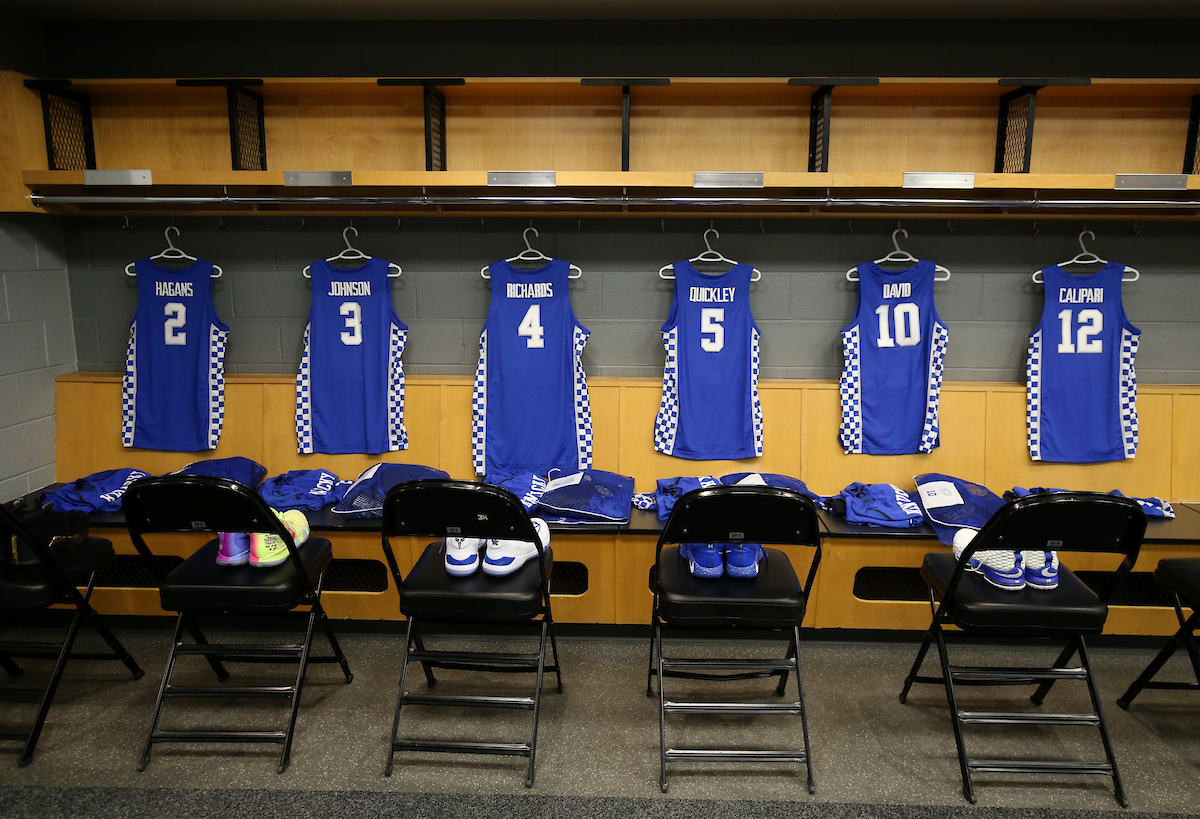 UK locker room. 

UK beats to UNC 80-72. 


Photo By Barry Westerman | UK Athletics