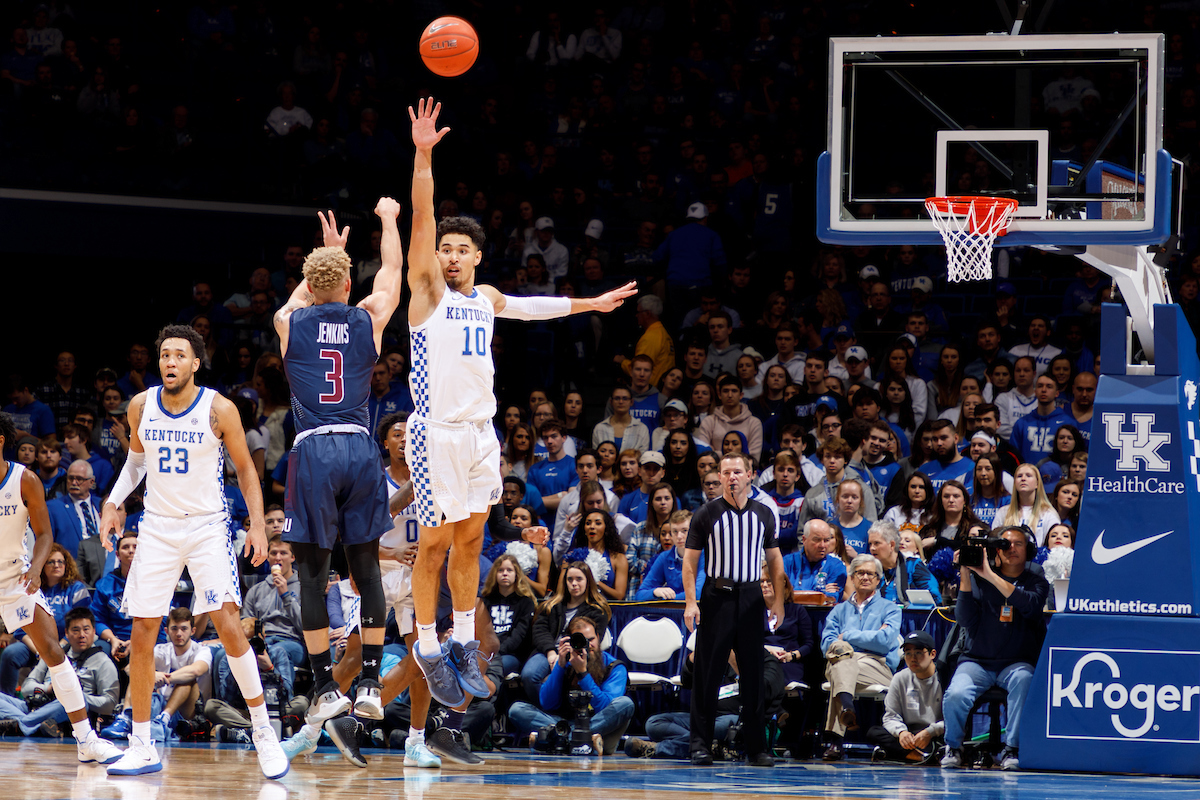 Johnny Juzang.

Kentucky beat Fairleigh Dickinson 83-52.


Photo by Elliott Hess | UK Athletics