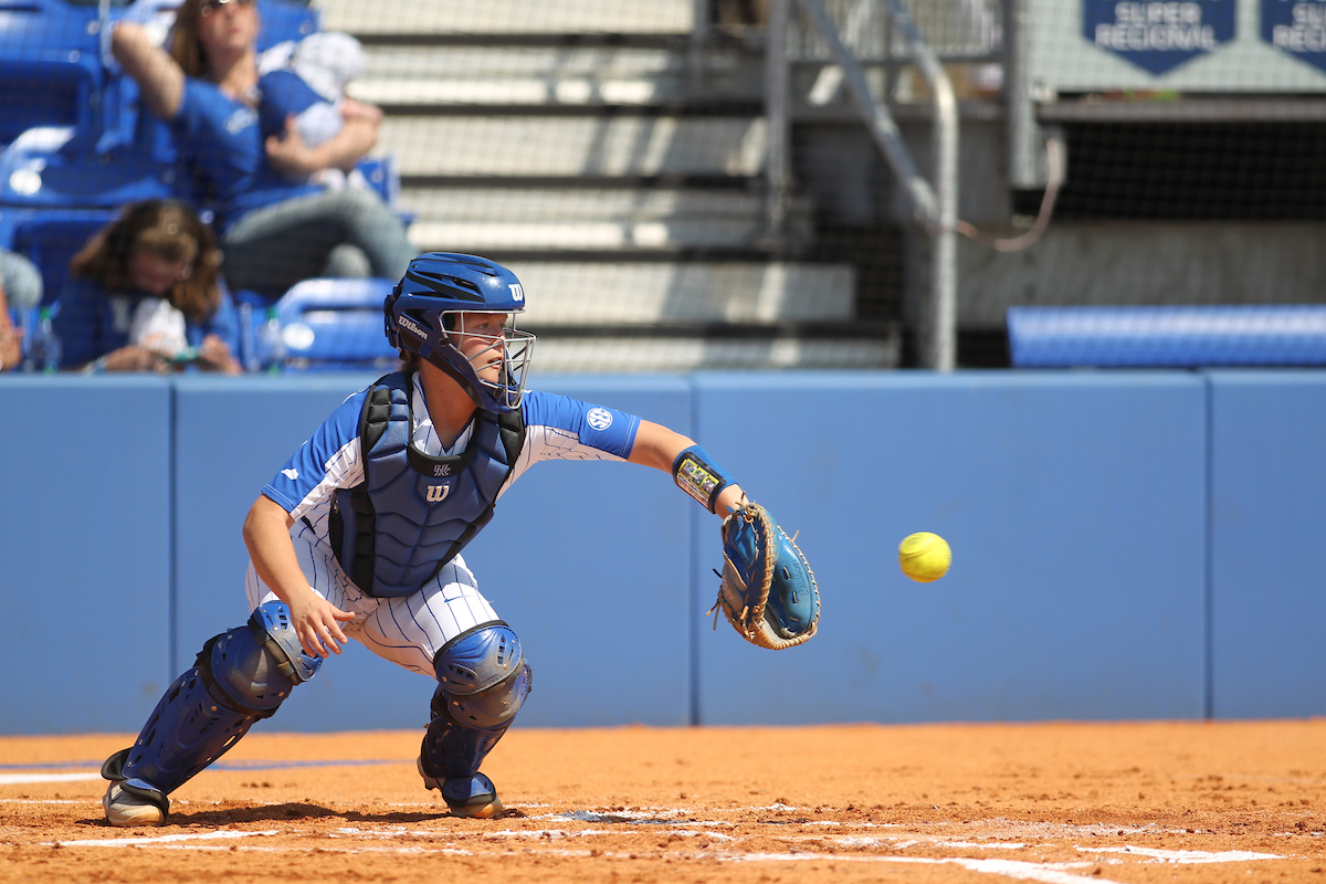 Jenny Schaper.

The University of Kentucky softball team during Game 1 against South Carolina for Senior Day on Sunday, May 6th, 2018 at John Cropp Stadium in Lexington, Ky.

Photo by Quinn Foster I UK Athletics