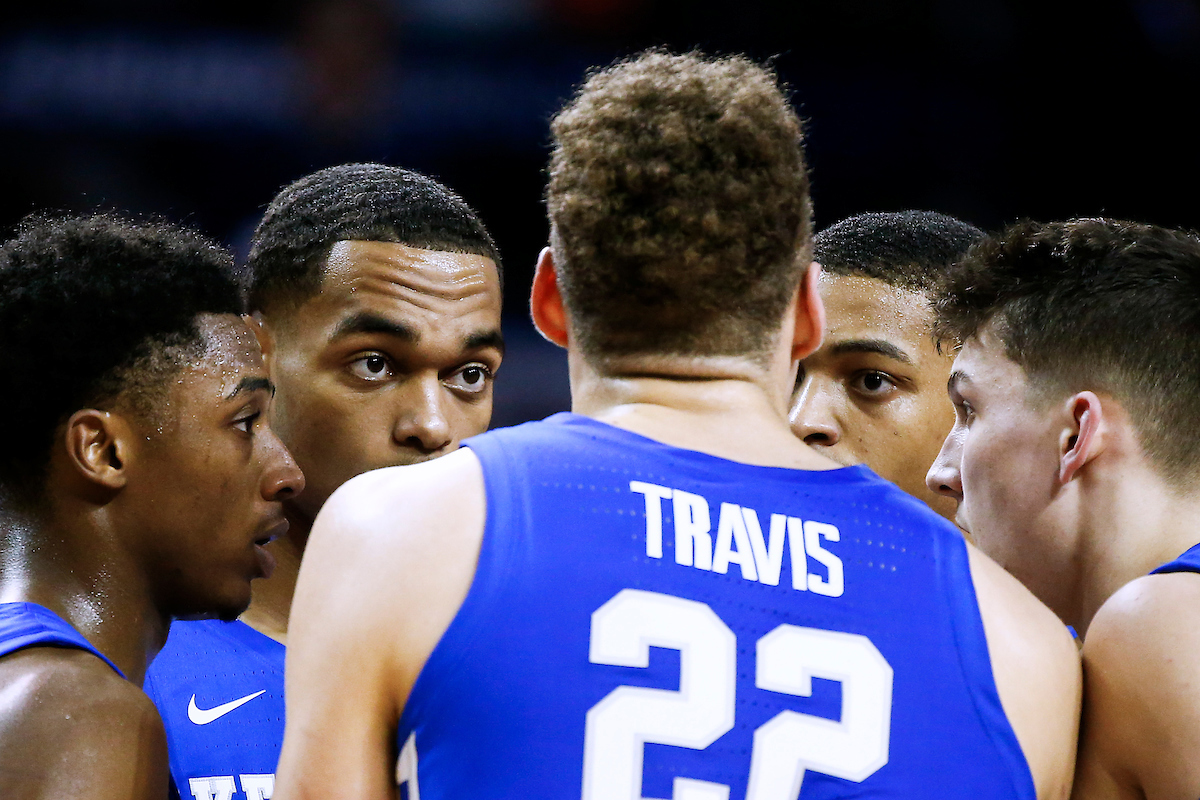 Team. Ashton Hagans. PJ Washington. Reid Travis. Keldon Johnson. Tyler Herro.

Kentucky beat Auburn 82-80 at Auburn Arena in Auburn, AL., on Saturday, January 19, 2019.

Photo by Chet White | UK Athletics