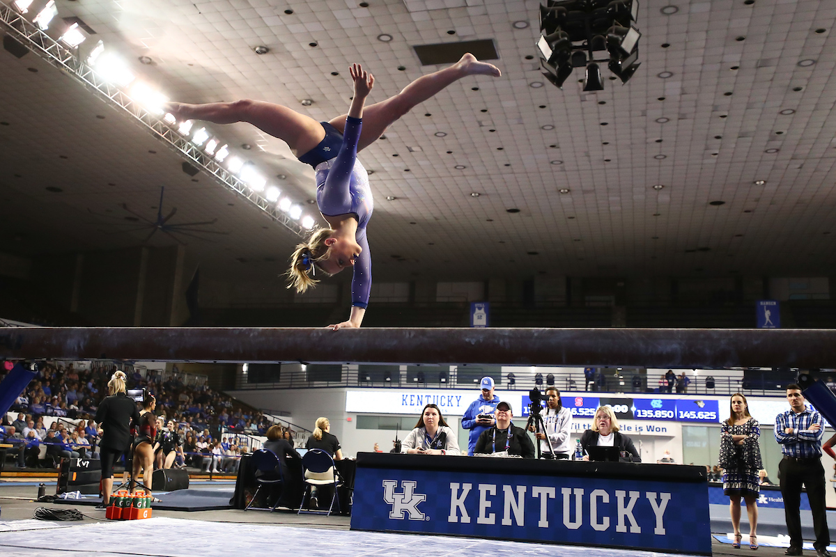 HAILEY POLAND.Kentucky wins quad meet in Memorial Coliseum Debut.Photo by Elliott Hess | UK Athletics