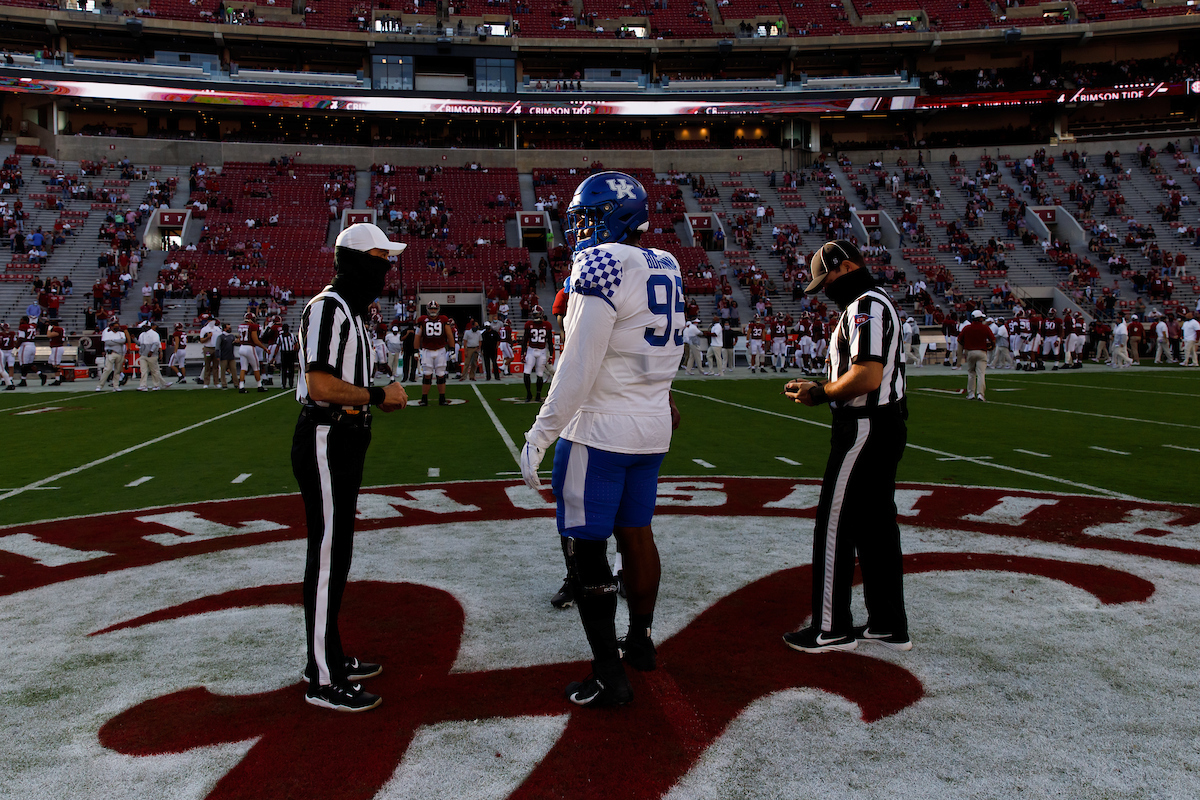 QUINTON BOHANNA.

Kentucky falls to Alabama, 63-3.

Photo by Elliott Hess | UK Athletics