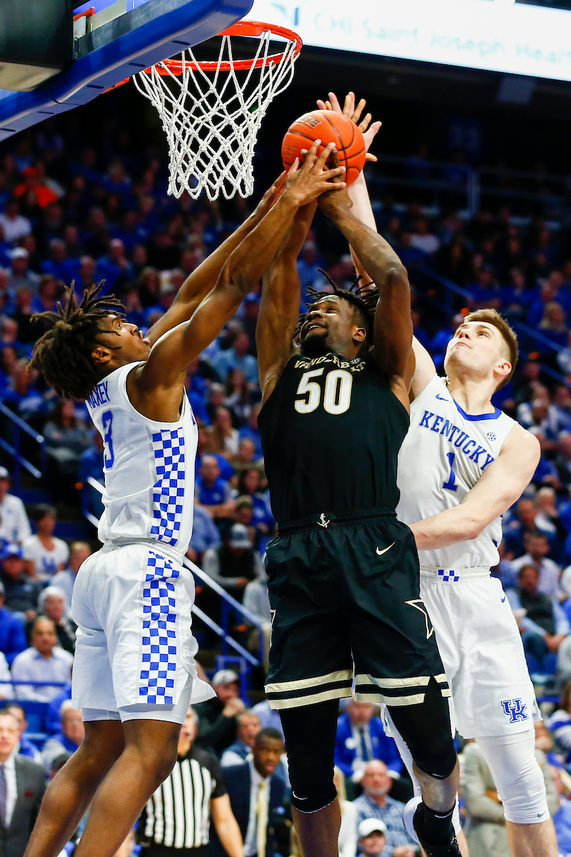 Tyrese Maxey and Nate Sestina. 

UK beats Vandy 71-62. 

Photo By Barry Westerman | UK Athletics