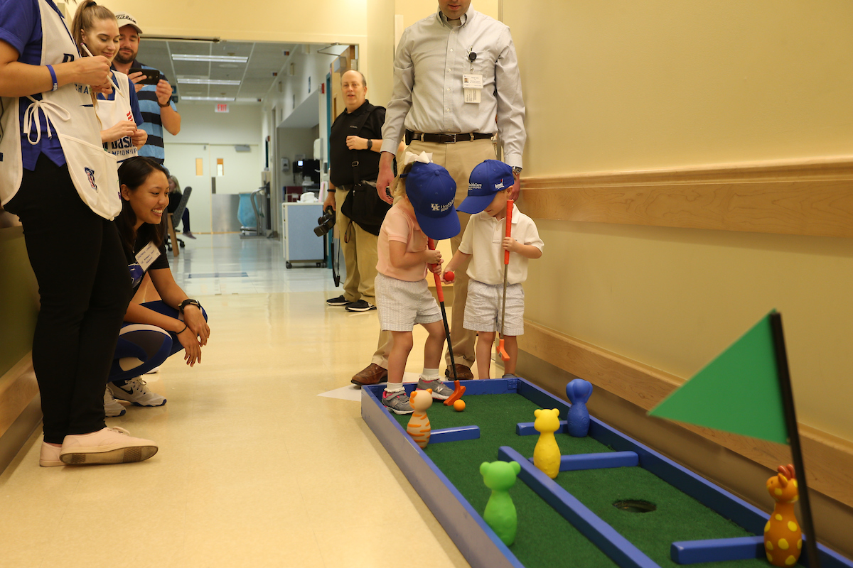 The PGA Tour and select student-athletes partner with the Kentucky Children?s Hospital for a Mini Golf Charity Event on Wednesday, July 18th, 2018 at the Albert B. Chandler Hospital in Lexington, KY.

Photos by Noah J. Richter | UK Athletics