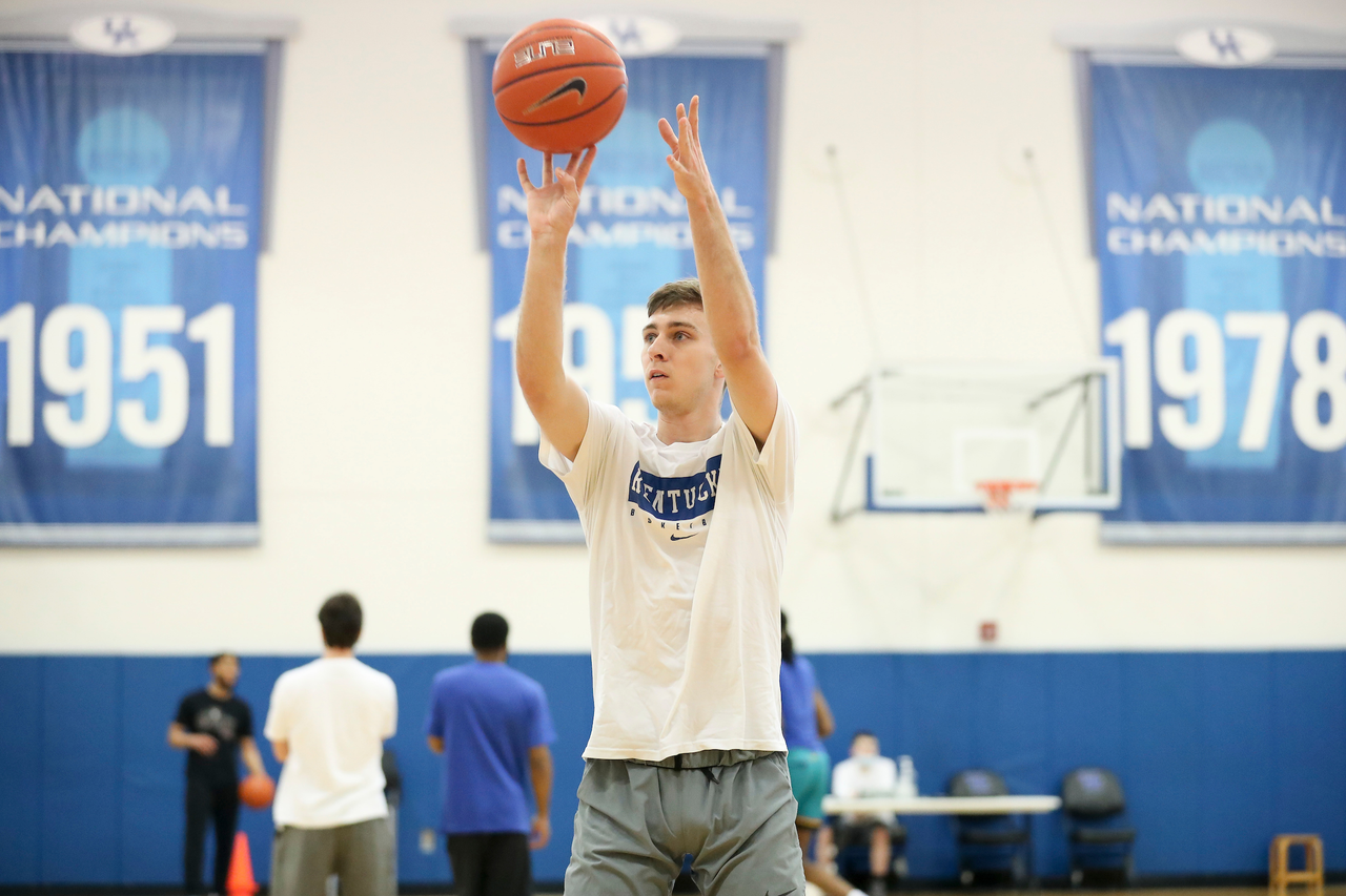 Brennan Canada.

Menâ??s basketball practice.

Photo by Chet White | UK Athletics