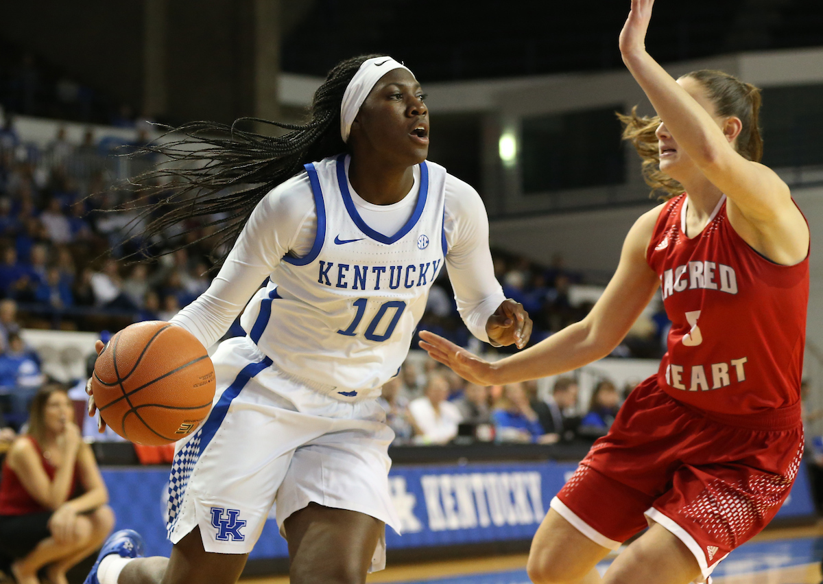 Rhyne Howard. 

UK beats to Sacred Heart University 71-43. 


Photo By Barry Westerman | UK Athletics