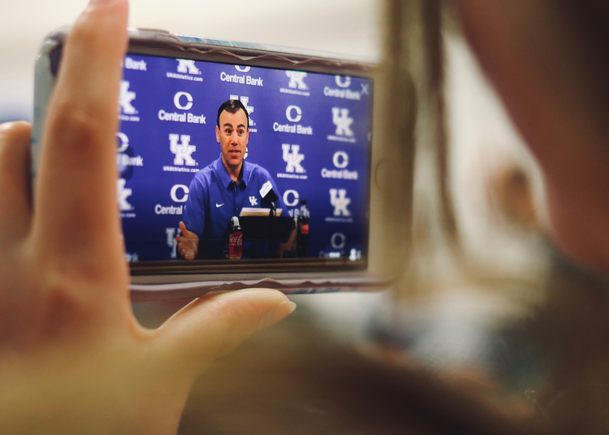 Coach Nick Mingione.

Kentucky Baseball and Softball Media Day on February 5th, 2019.

Photo by Noah J. Richter | UK Athletics