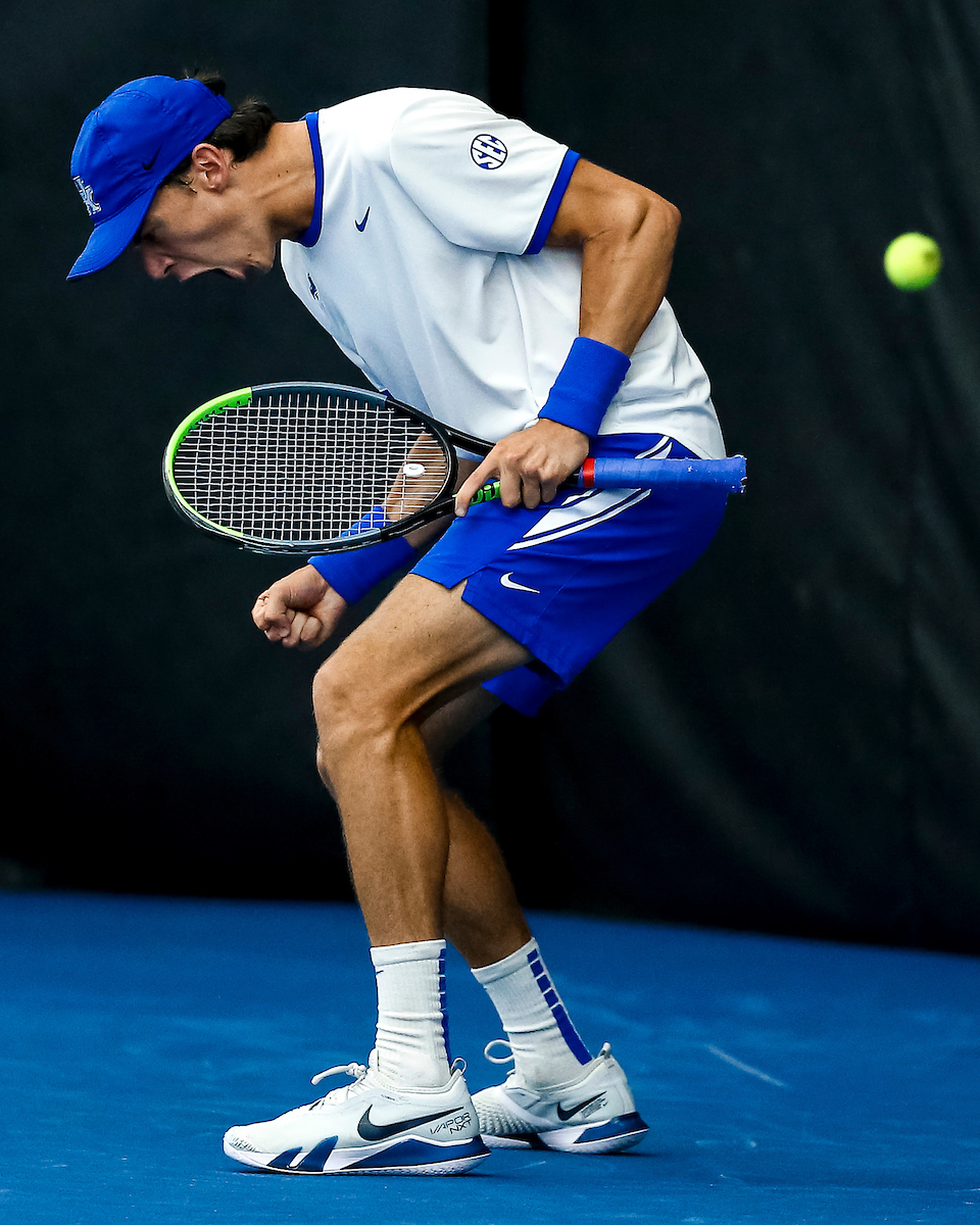 Francois Musitelli. Celebration.

Kentucky beats Ohio State 4-1.

Photo by Eddie Justice | UK Athletics