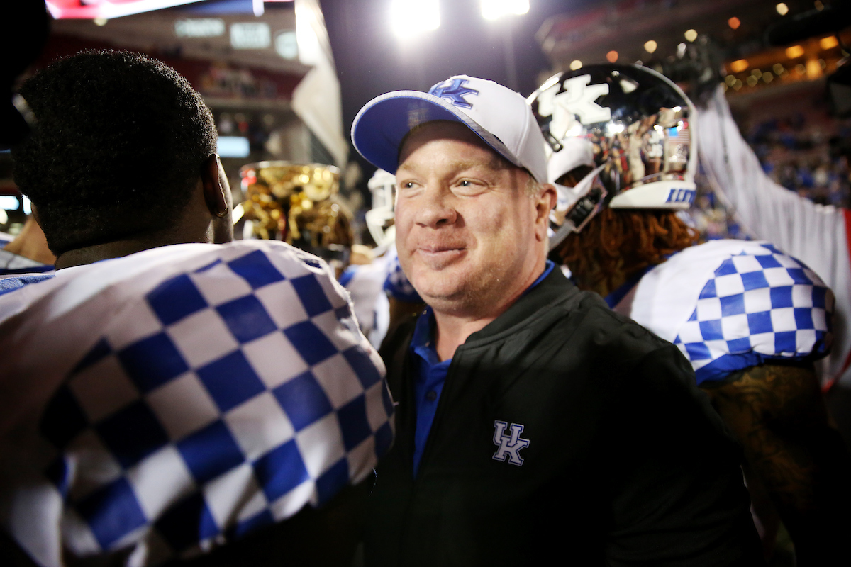 Mark Stoops

UK football beats Louisville 56-10 at Cardinal Stadium. 

Photo by Britney Howard  | UK Athletics
