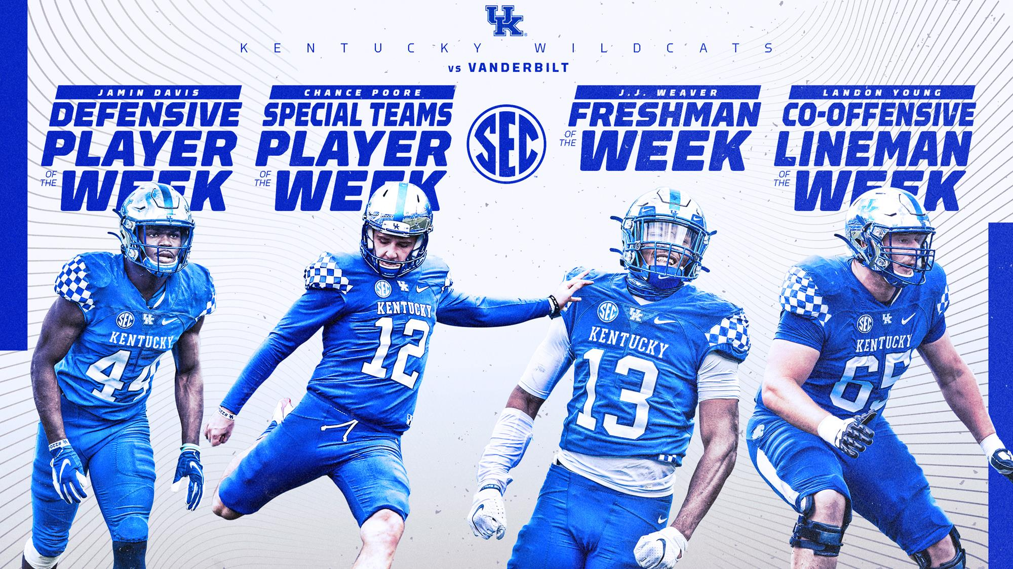 Four Wildcats Earn Weekly SEC Honors