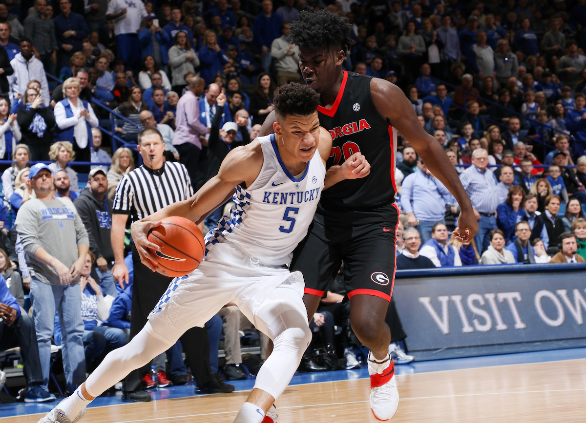 Kevin Knox.

The University of Kentucky men's basketball team beat Georgia 66-61 on Sunday, December 31, 2017 at Rupp Arena in Lexington, Ky.

Photo by Elliott Hess | UK Athletics