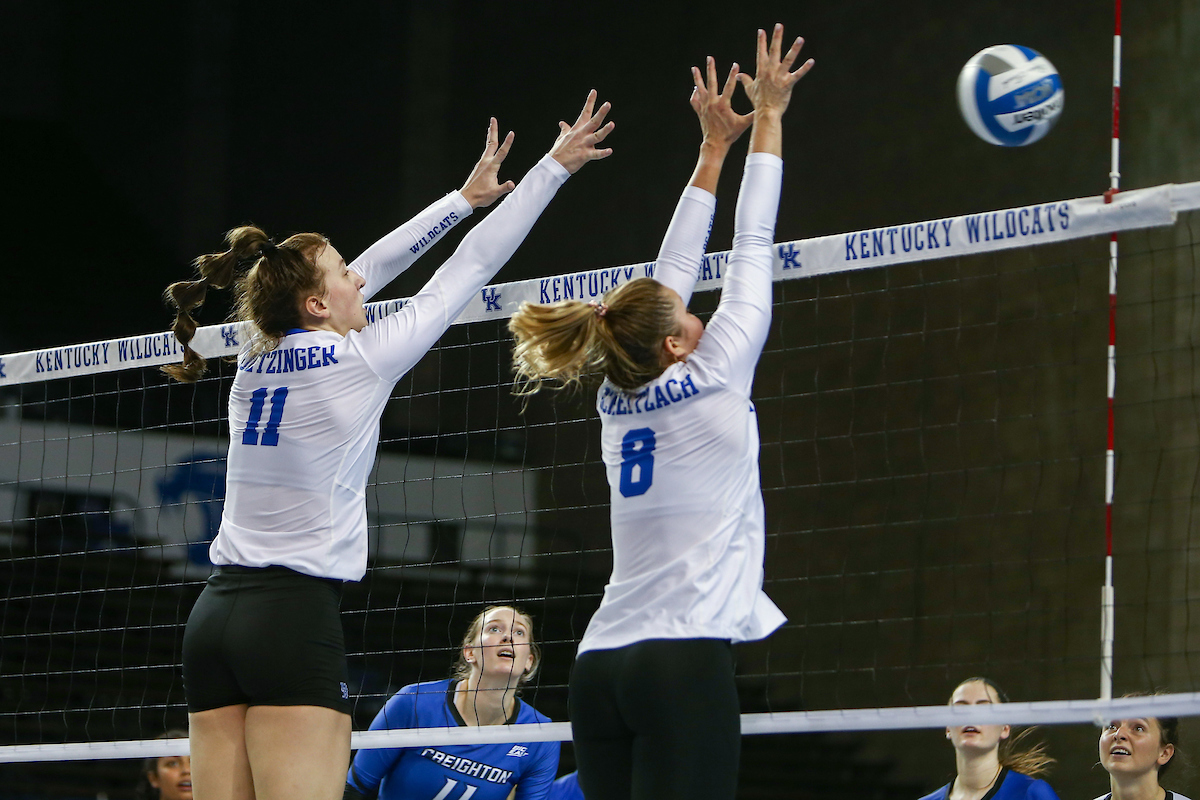 Elise Goetzinger and Cameron Scheitzach.

Kentucky loses to Creighton 0 - 3.

Photo by Sarah Caputi | UK Athletics