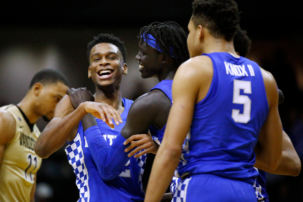 Shai Gilgeous-Alexander. Wenyen Gabriel.

The University of Kentucky men's basketball team beat Vanderbilt 74-67 at Memorial Gymnasium in Nashville, TN., on Saturday, January 13, 2018.

Photo by Chet White | UK Athletics