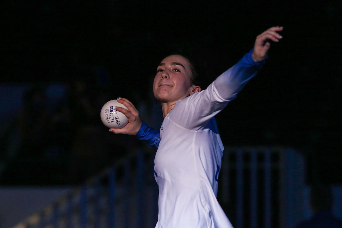 Emma Grome.

Kentucky beats USC 3 - 0.

Photo by Sarah Caputi | UK Athletics