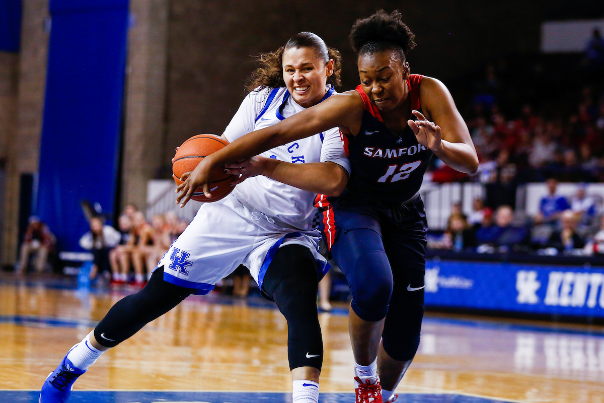 Sabrina Haines.

Kentucky beats Samford 79-49.

Photo by Sarah Caputi | UK Athletics