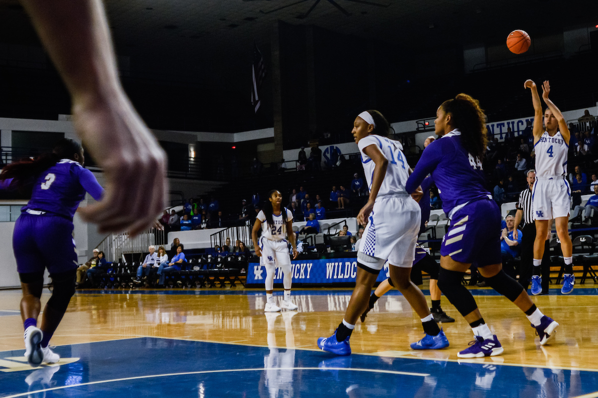 Maci Morris. Tatyana Wyatt. Taylor Murray. 

Women's Basketball Beat WCU 99 - 39 on Tuesday, December 18th, in Lexington's Memorial Coliseum 

Photo by Eddie Justice | UK Athletics