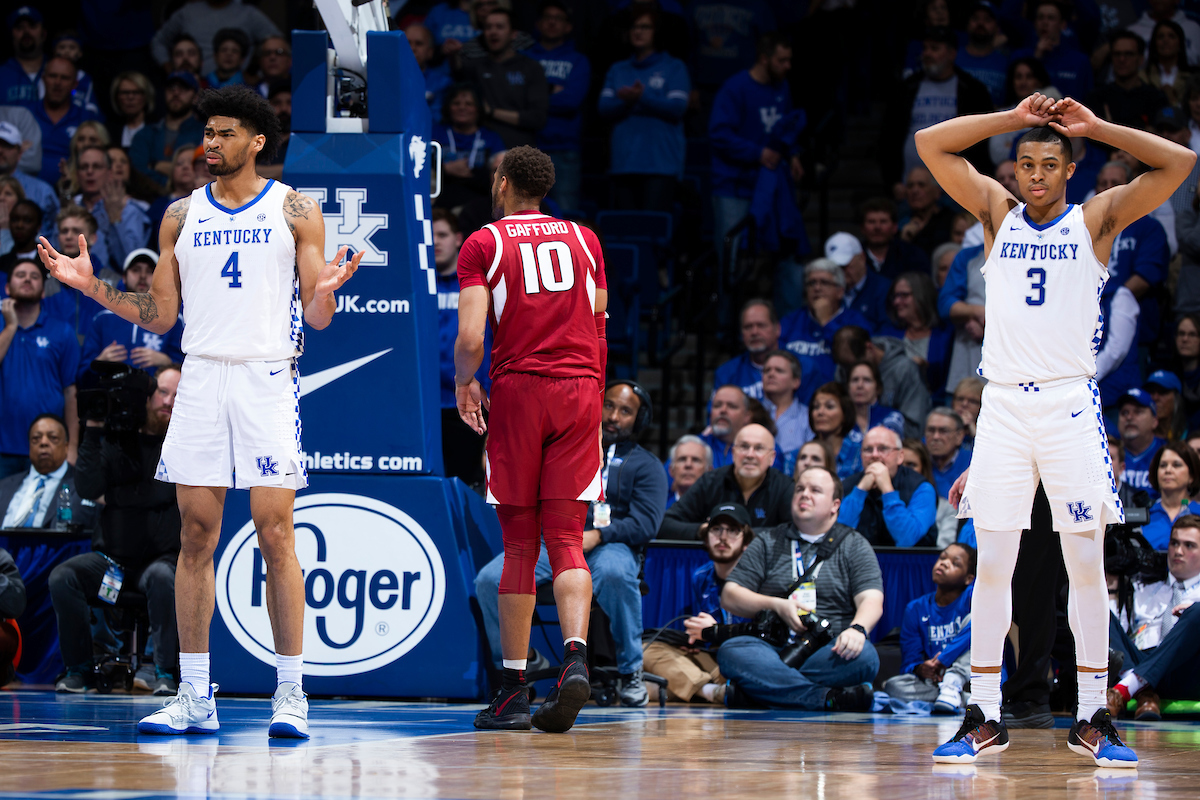 Nick Richards. Keldon Johnson.

Kentucky beat Arkansas 70-66.

Photo by Chet White | UK Athletics
