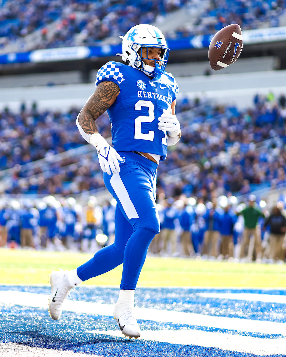 Chris Rodriguez Jr. 

Kentucky beat New Mexico State 56-16.

Photo by Eddie Justice | UK Athletics