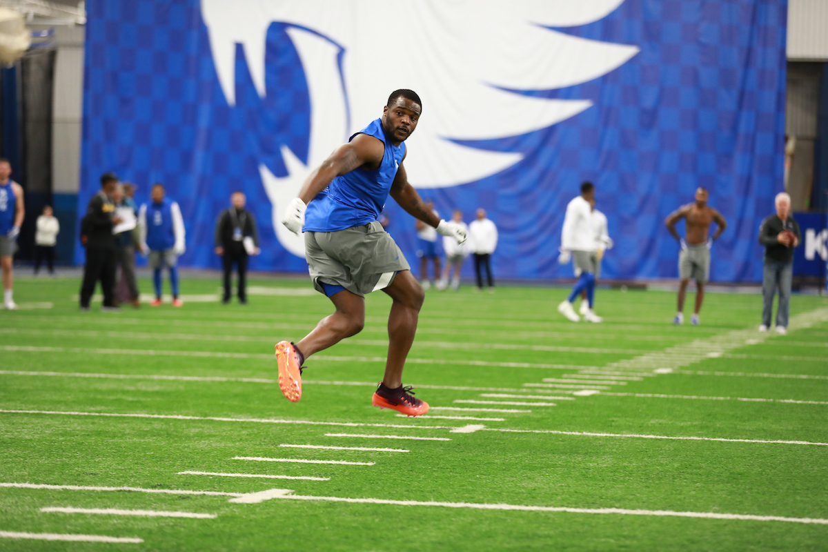 Darius West.

Pro Day for UK Football.

Photo by Jacob Noger | UK Athletics