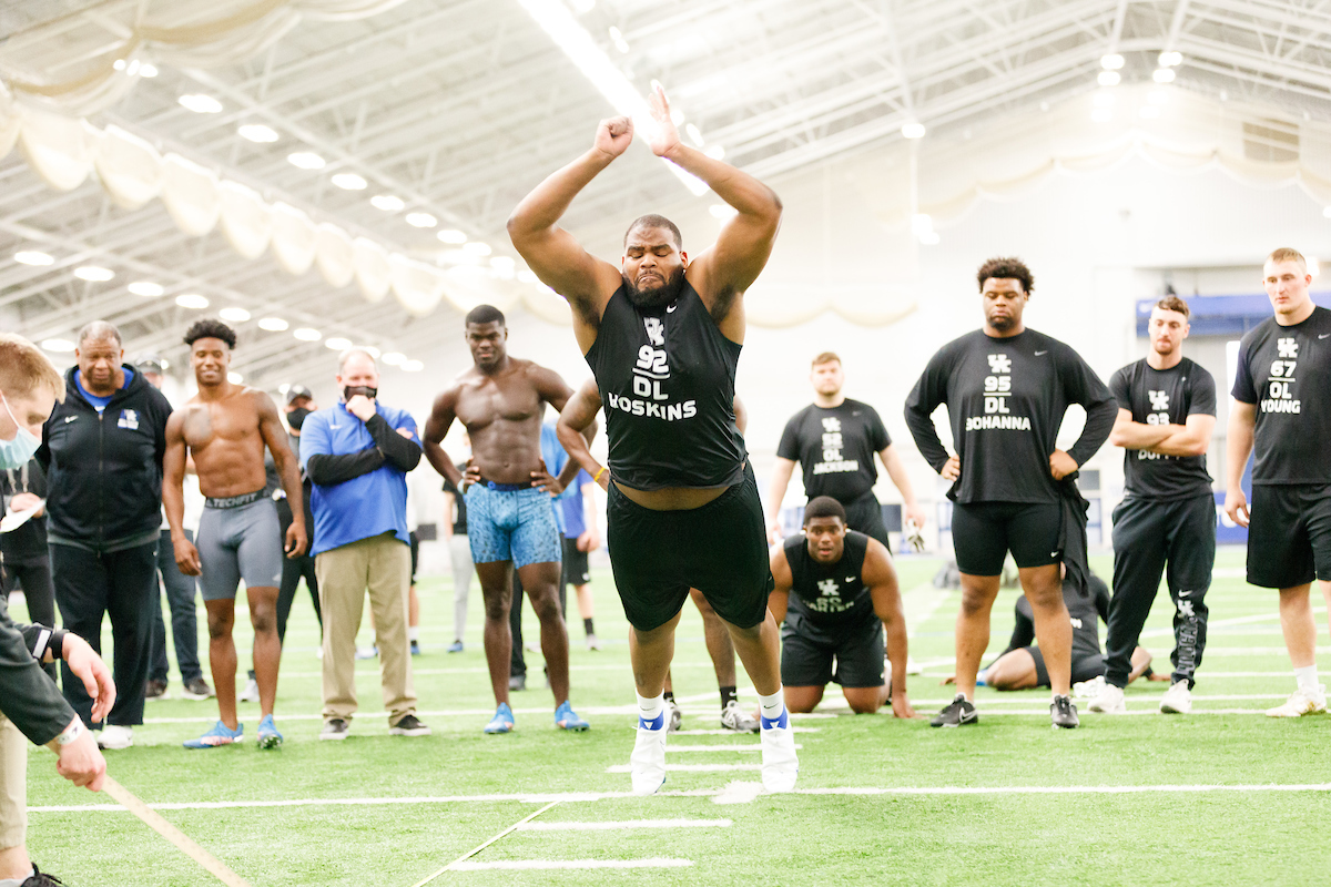 Phil Hoskins.

Kentucky football Proday.

Photo by Elliott Hess | UK Athletics