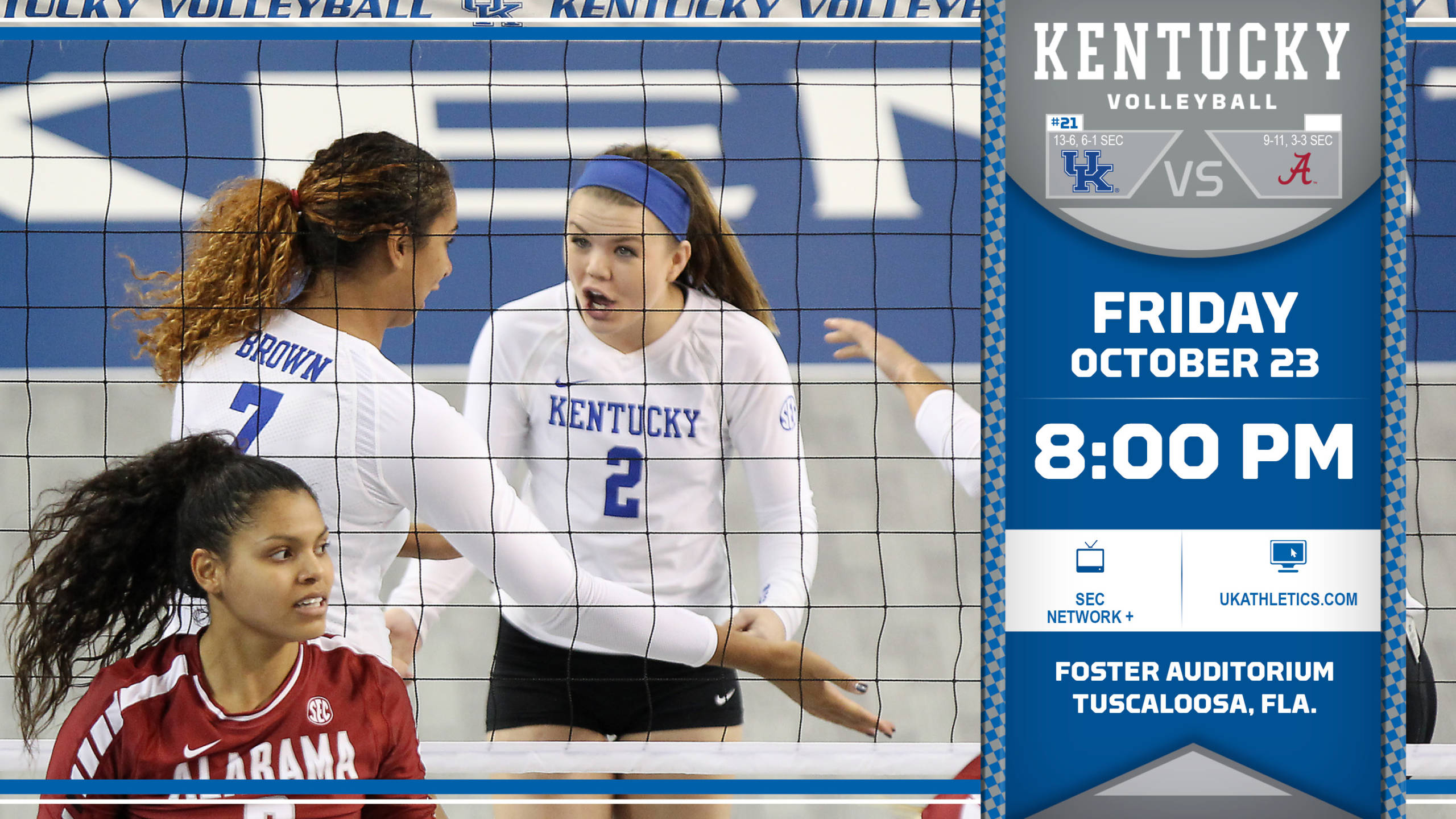 No. 21 Kentucky Set for Road Trip to Alabama