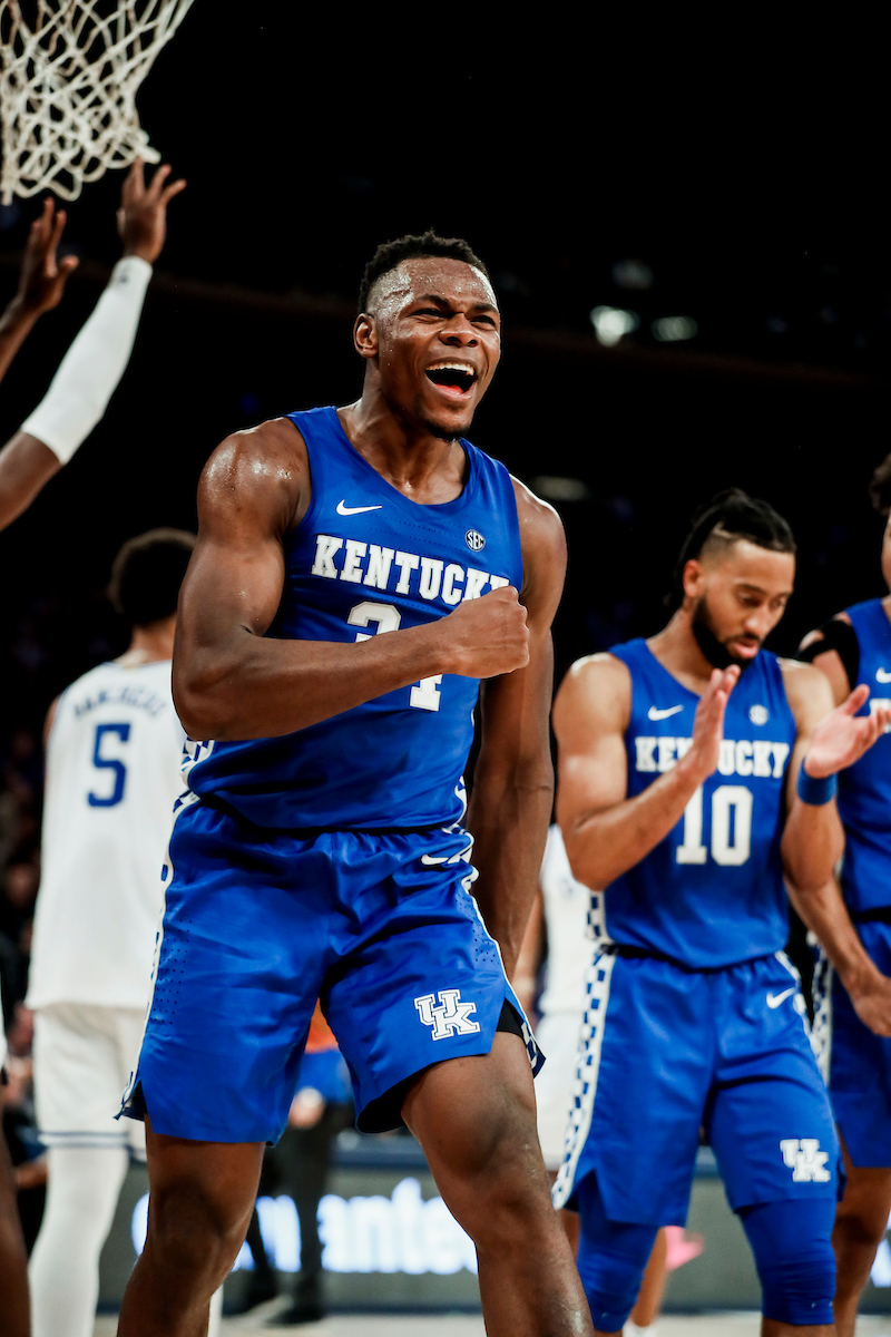 Oscar Tshiebwe.

Kentucky loses to Duke 79-71 in the Champions Classic at Madison Square Garden in New York on Nov. 9, 2021.

Photos by Chet White | UK Athletics