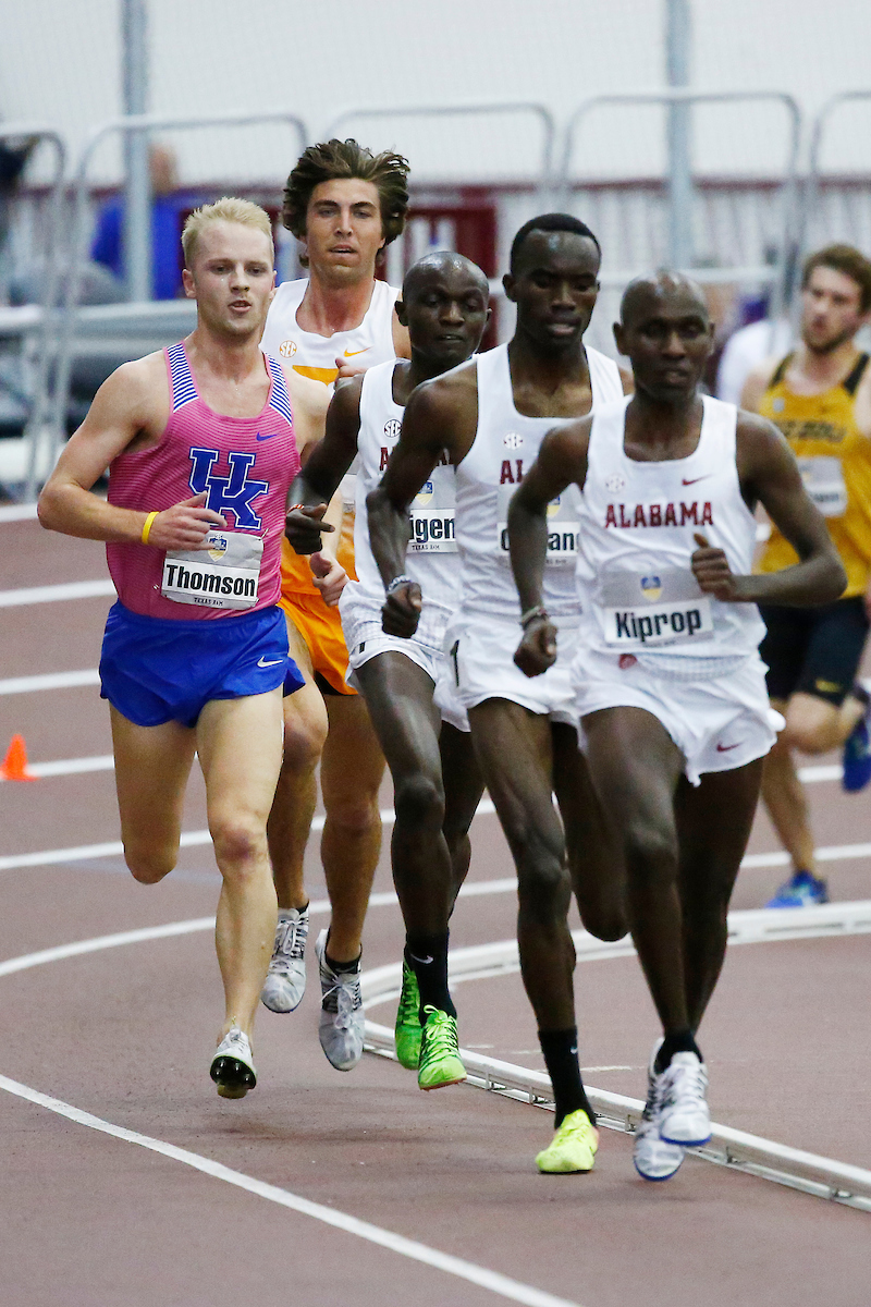 Jacob Thomson.

The University of Kentucky track and field team competes in day two of the 2018 SEC Indoor Track and Field Championships at the Gilliam Indoor Track Stadium in College Station, TX., on Sunday, February 25, 2018.

Photo by Chet White | UK Athletics