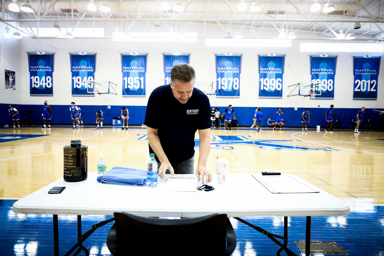 John Calipari.

First practice of the season.

Photos by Chet White | UK Athletics