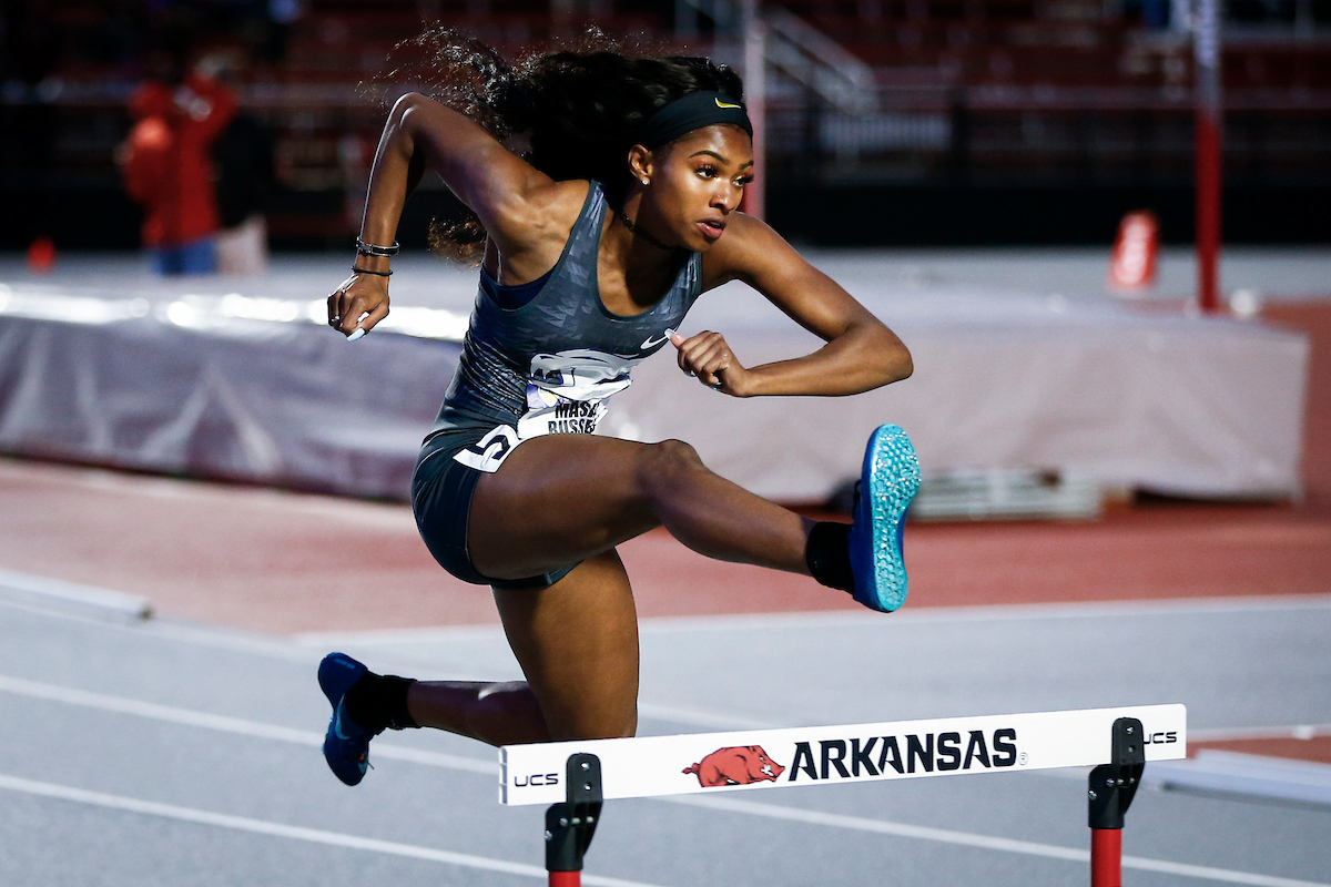 Masai Russell.

Day one of the 2019 SEC Outdoor Track and Field Championships.