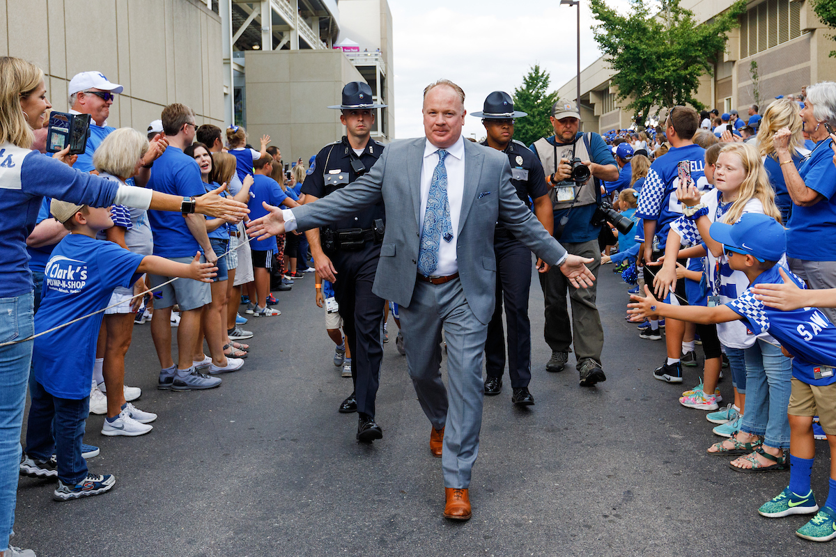 Coach Stoops.


UK beat EMU 38-17.


Photo by Elliott Hess | UK Athletics