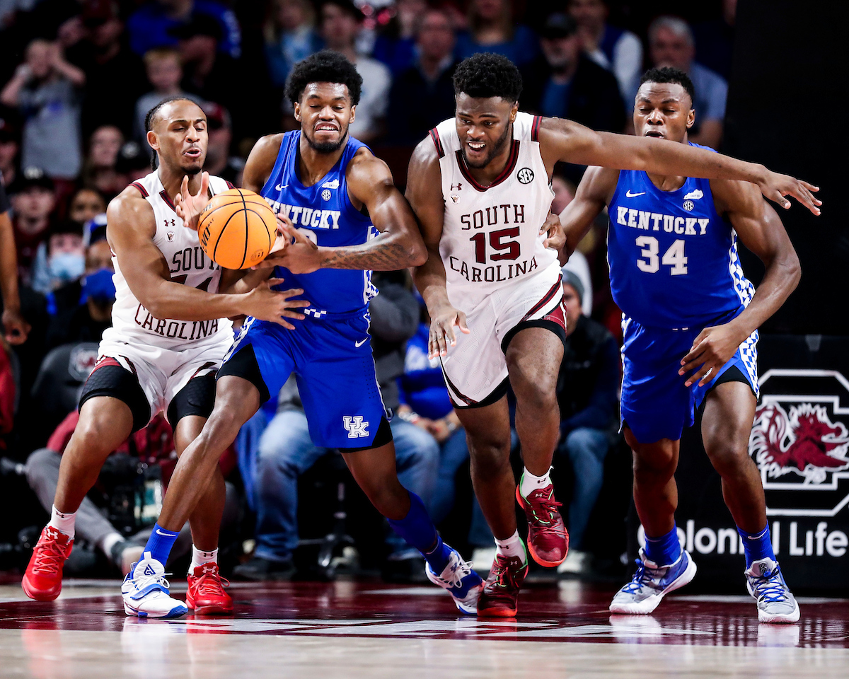 Keion Brooks Jr. Oscar Tshiebwe.

Kentucky beat South Carolina 86-76.

Photos by Chet White | UK Athletics