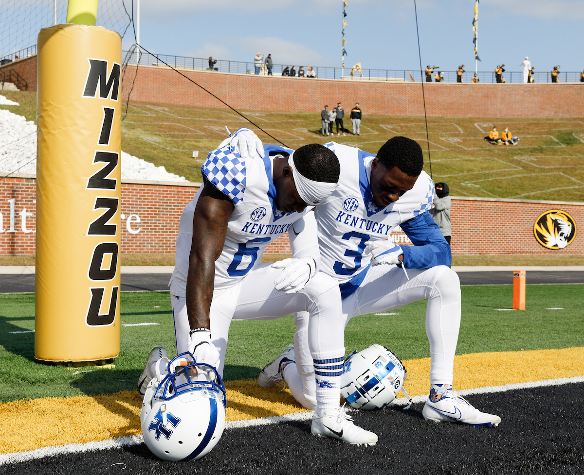 JOSH ALI. CEDRICK DORT JR..

UK falls to Missouri 20-10.

Photo By Elliott Hess | UK Athletics