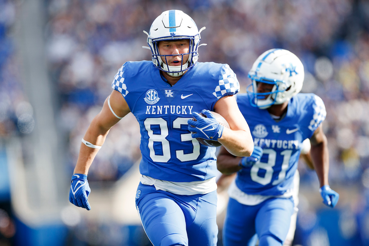 Justin Rigg.

Kentucky beat New Mexico State 56-16.

Photo by Elliott Hess | UK Athletics