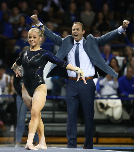 Mollie Korth.

Kentucky beat Illinois 196.450-196.250 on Senior Night.

Photo by Elliott Hess | UK Athletics