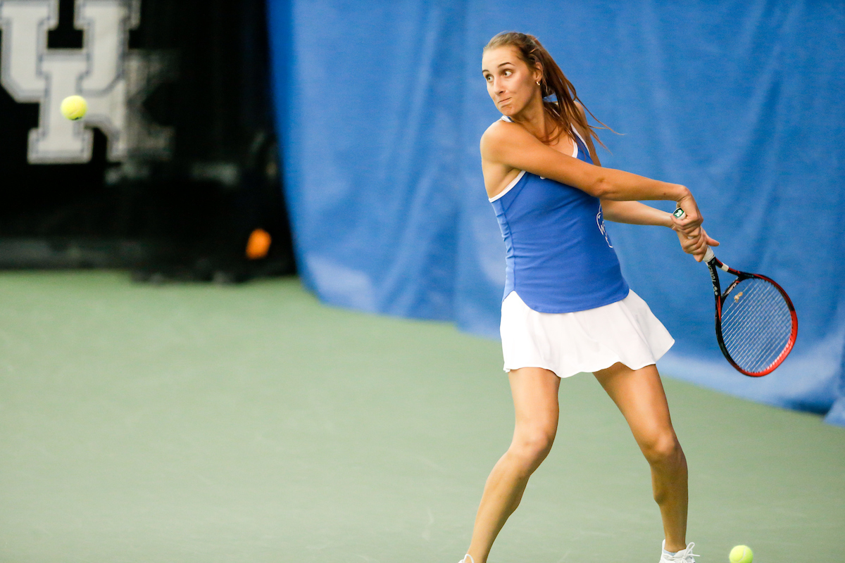 Diana Tkachenko.

Kentucky women's tennis hosts Kennesaw State.

Photo by Isaac Janssen | UK Athletics