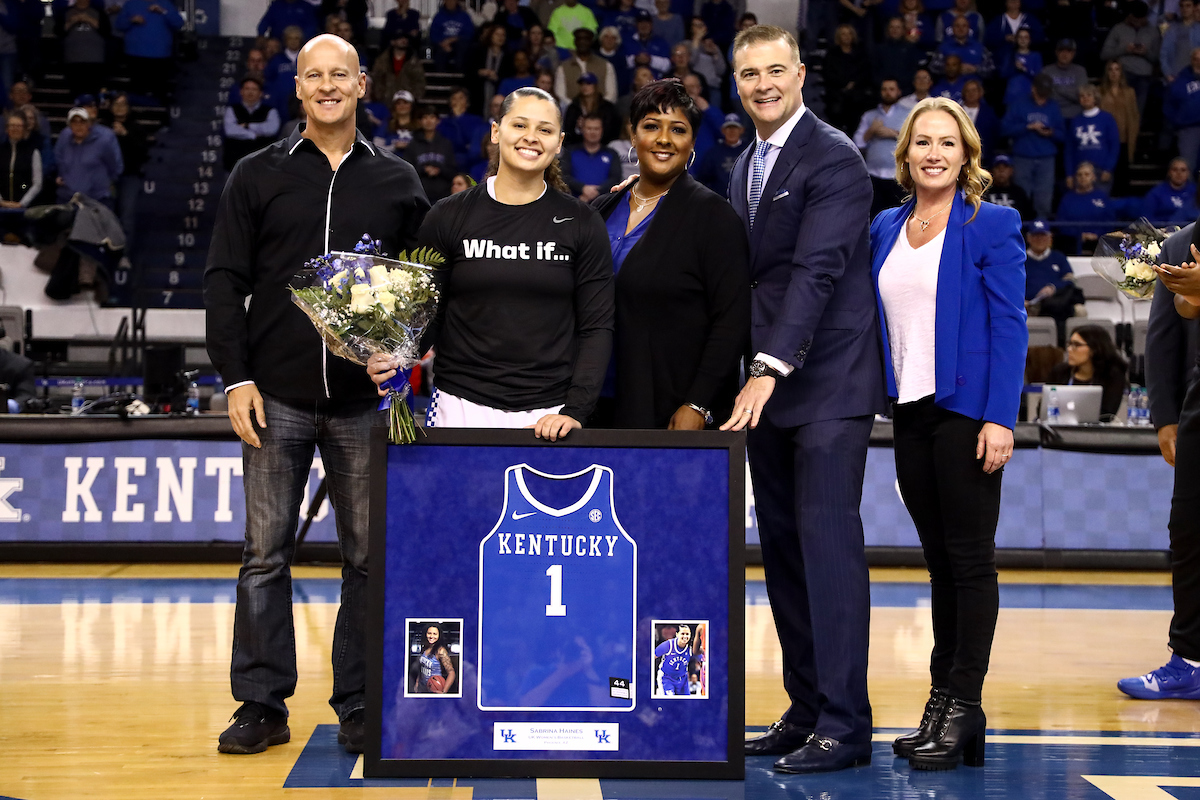 Sabrina Haines. 

Kentucky beat Georgia 88-77.

Photo by Eddie Justice | UK Athletics