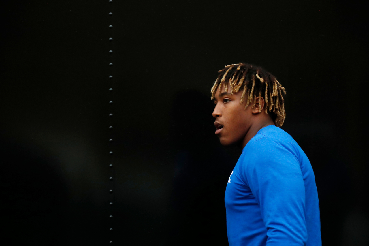 Benny Snell.

Madness campout. 180927.

Photo by Chet White | UK Athletics
