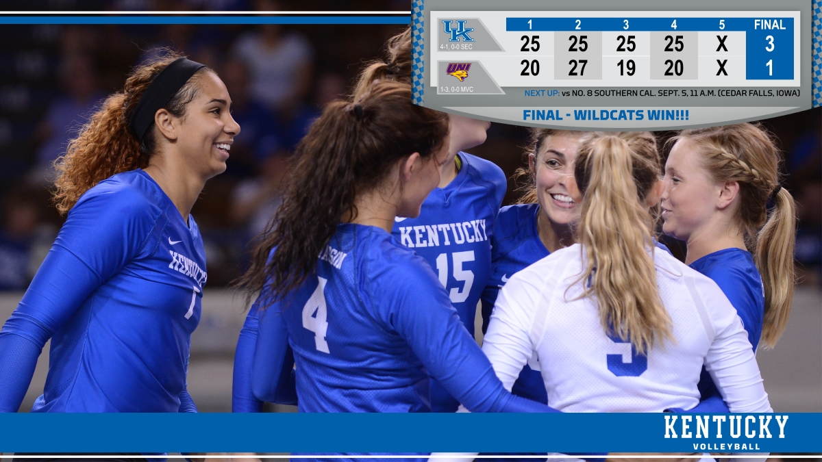 No. 10 Kentucky Volleyball Downs Northern Iowa in Four